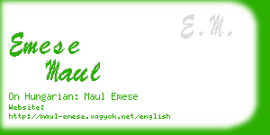 emese maul business card